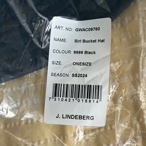 J.Lindeberg Classic Black Bucket Hat
